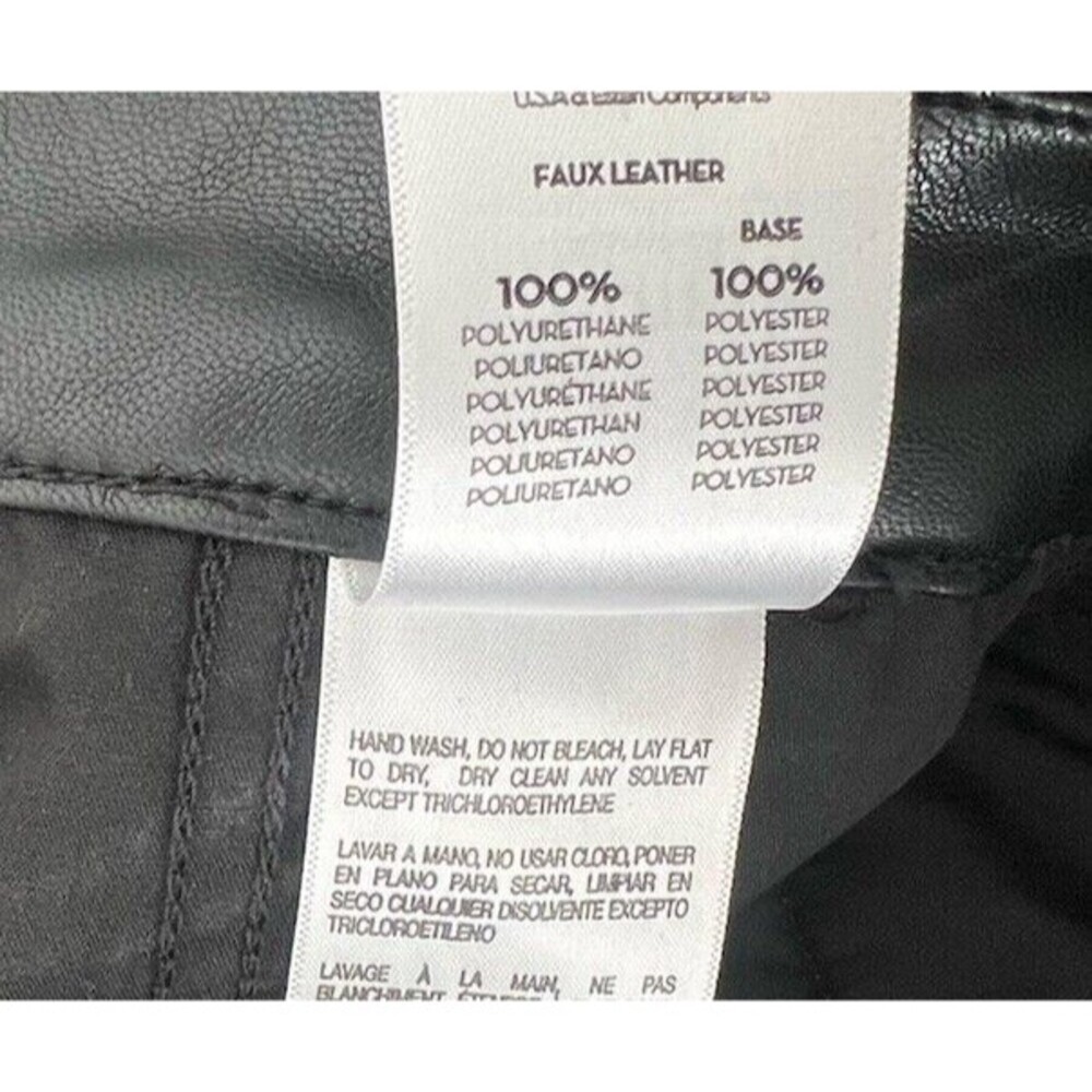 NWT MOTHER The Super Cha Cha Prep Heel Faux Leather Flare Leg Pants Black 23 - Picture 13 of 13